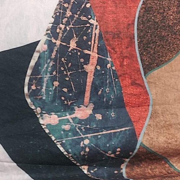 Women's top tunic blouse earthy colors size large ten ency - Picture 9 of 10